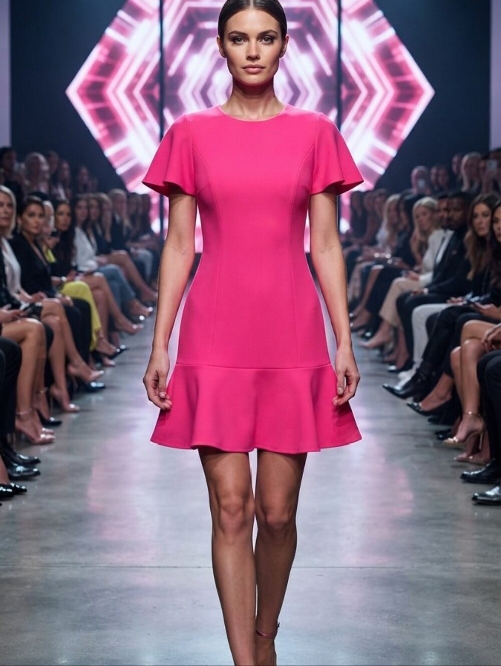 BETSEY JOHNSON FUSCHIA TEE DRESS 10P